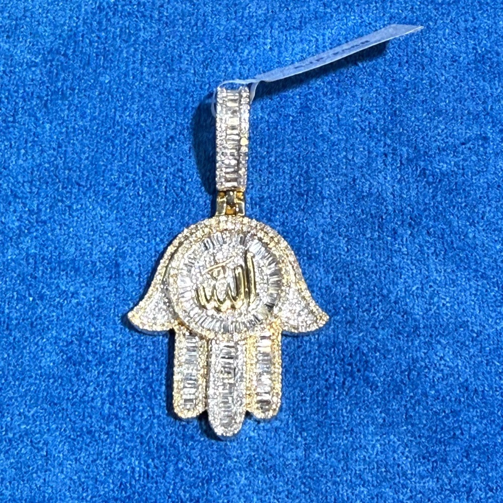 Gold and Silver Hamsa Pendant
